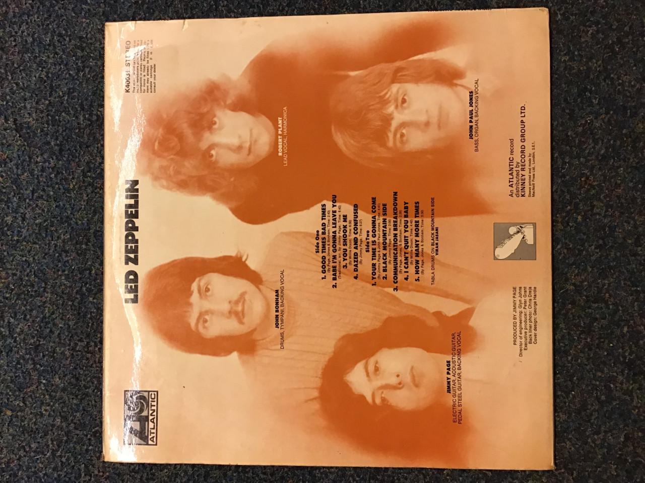 Led Zeppelin originele eerste persing uit 1969