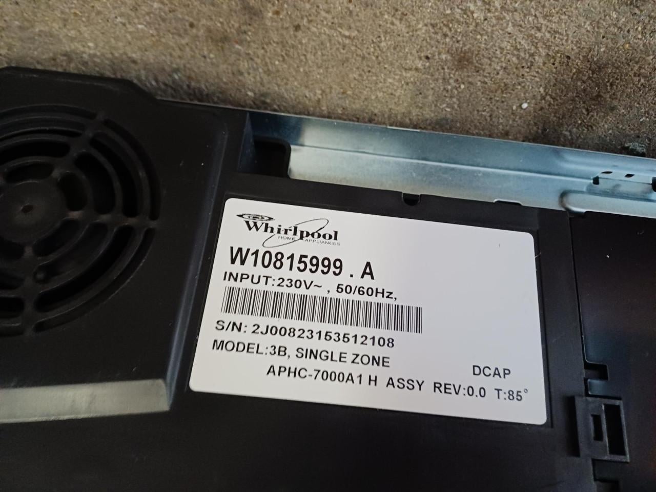 Whirlpool inductiekookplaat W10815999 – Single Zone