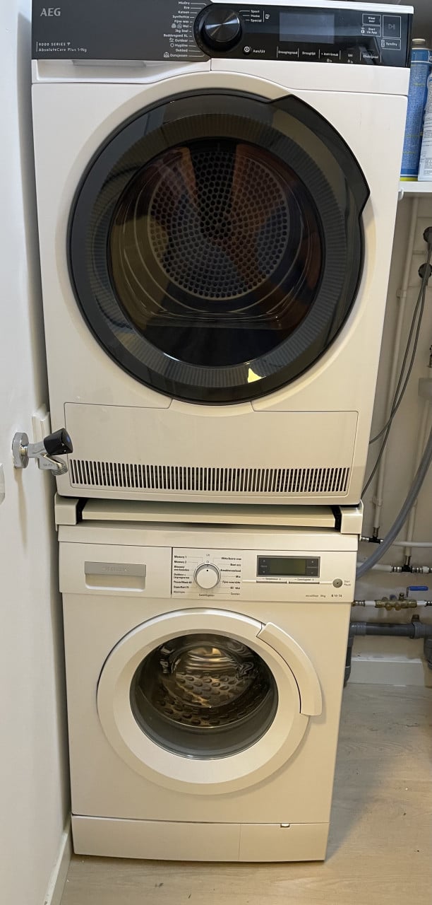 Stapelkit, Tussenstuk wasmachine en droger