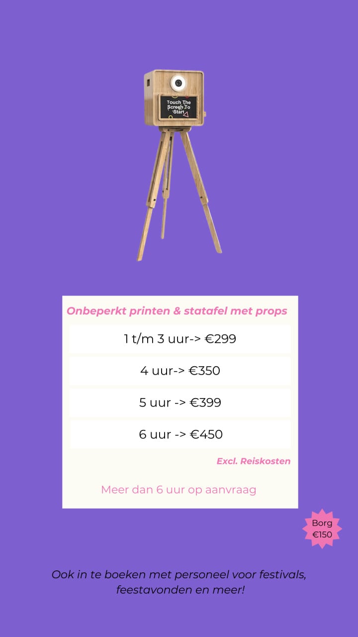 Photobooth huren Zeeland