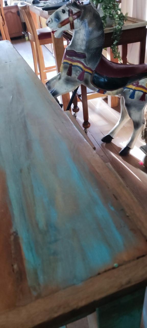 Vintage Surf - Beach look mango/acacia bartafel met 4 barkrukken