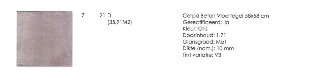 Betonlook vloer en wand tegels