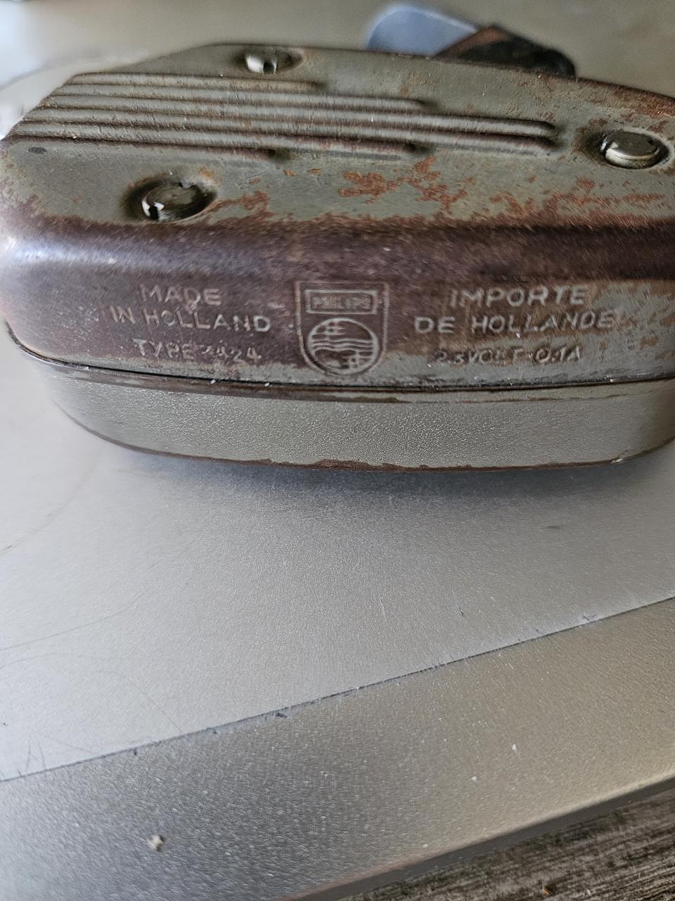 Vintage Philips WW 2 knijpkat lamp - Made in Holland