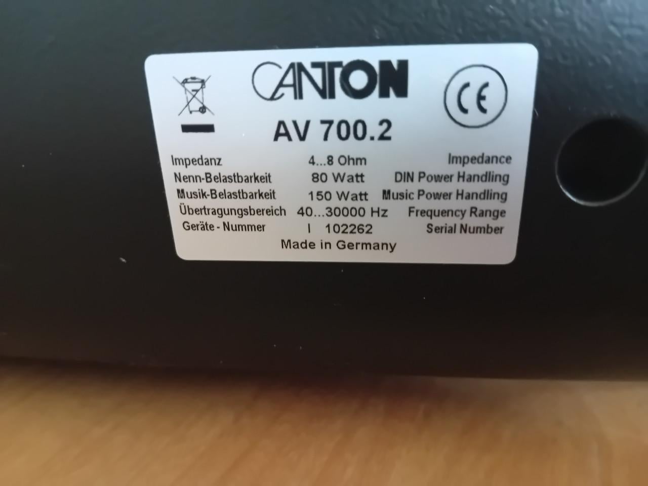 Te koop: Een zeer goede Canton center speaker