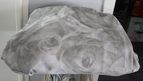 Lap stof transparant met rozenprint