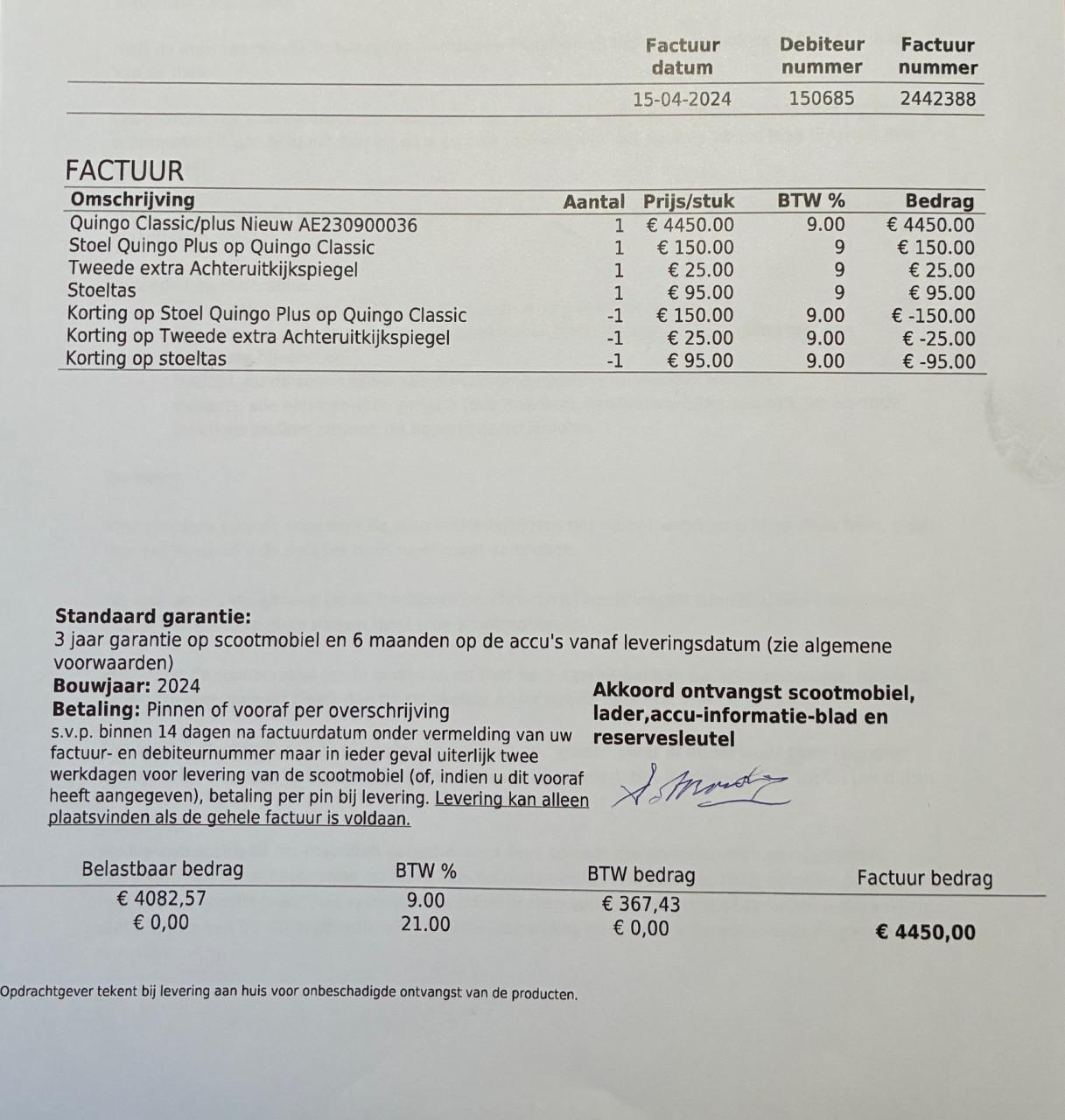 Quingo Classic Scootmobiel – Zo goed als nieuw! – € 1.500,-