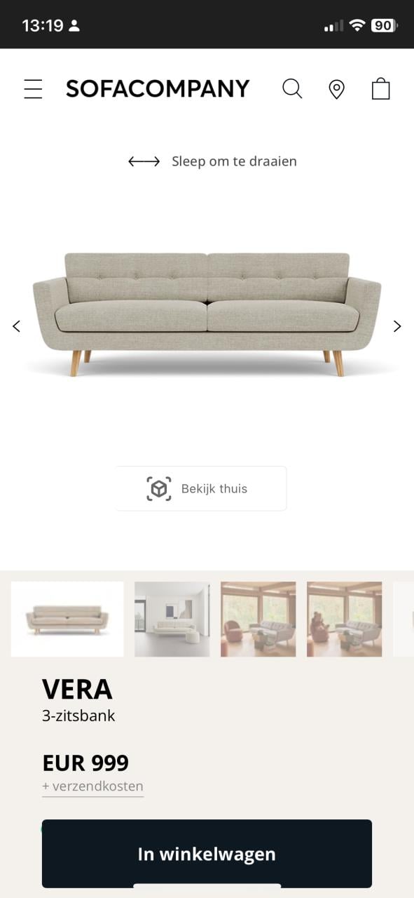 Bank Sofacompany Vera 3 zits