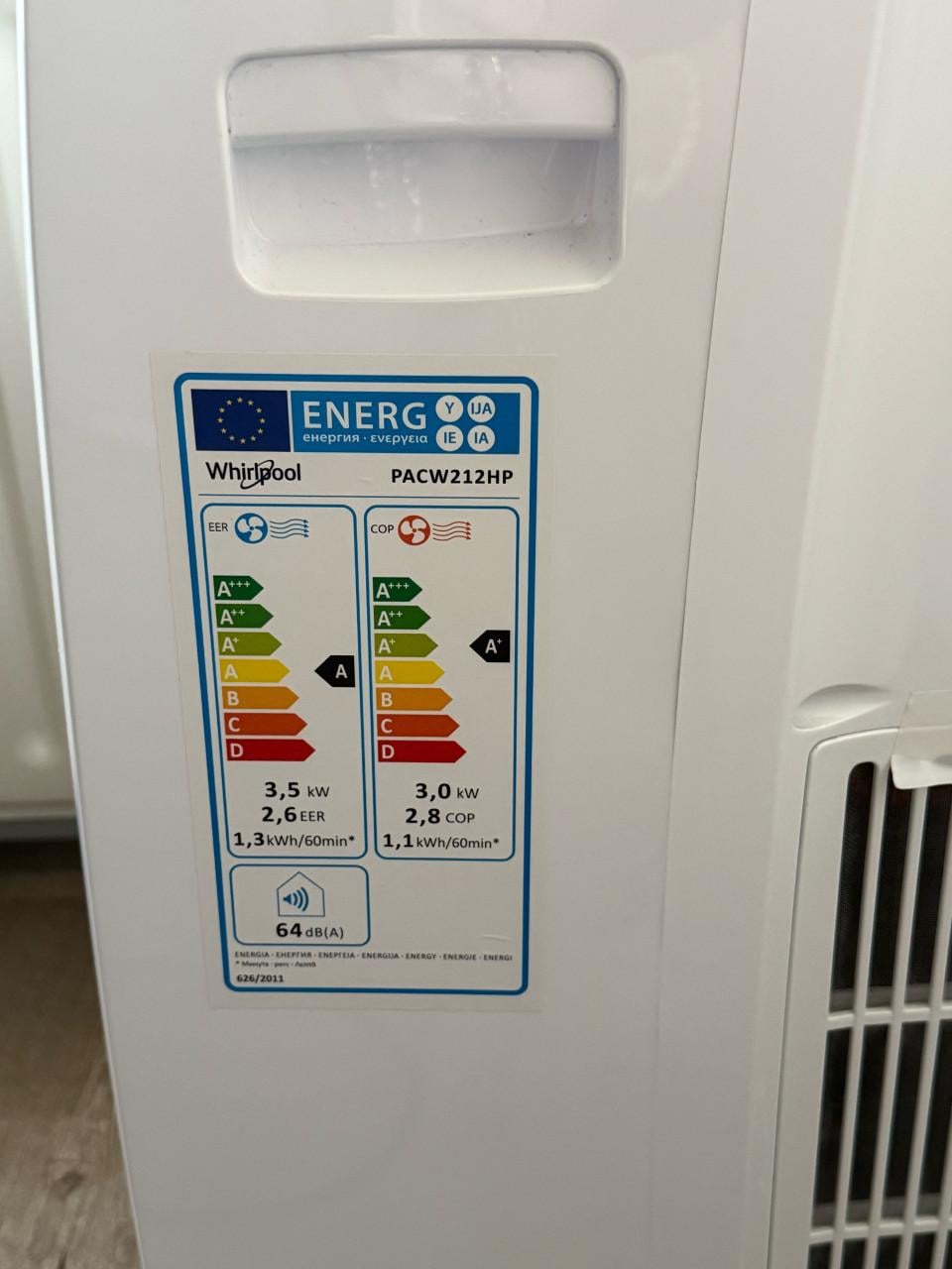 Whirlpool mobiele airco PACW212HP