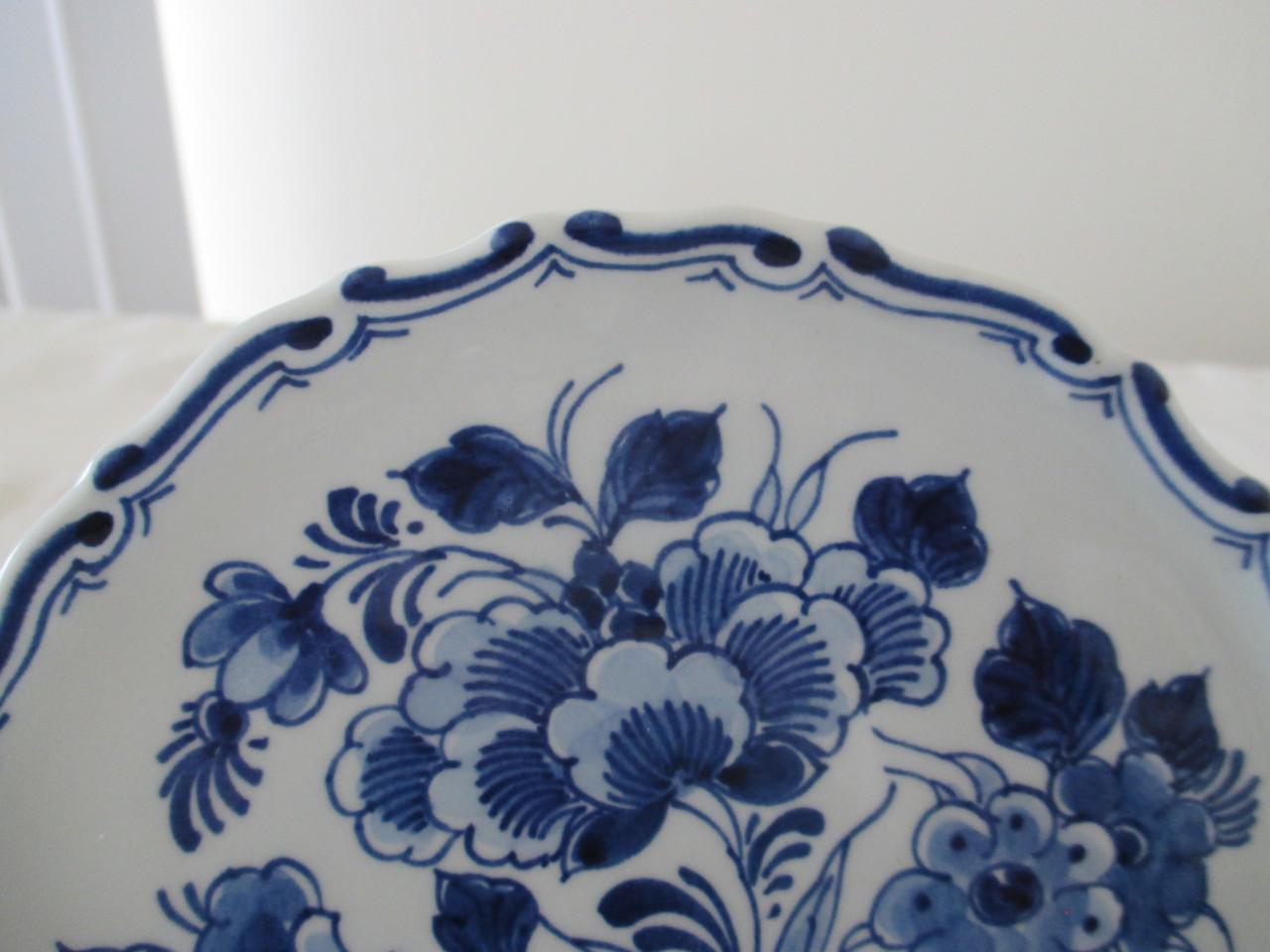 3 zeer Mooie bij elkaar passende Delftsblauwe bordjes ( Porcelyne fles )