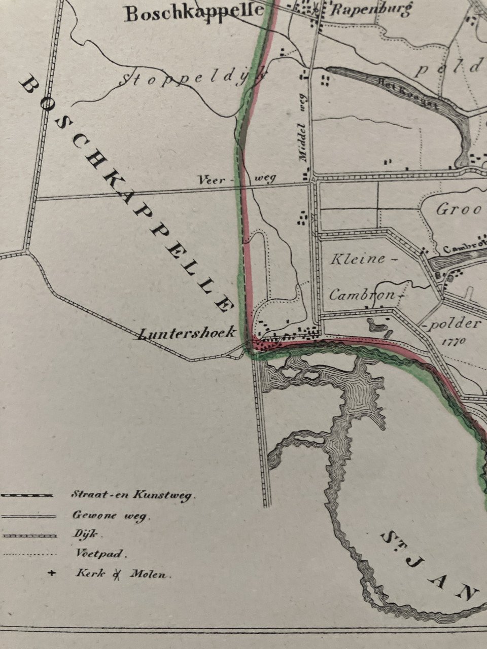 Topografische kaart gemeente Stoppeldijk