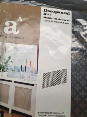 Decor paneel aluminium voor o.a. radiatorombouw