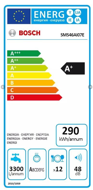 BOSCH vrijstaand RVS vaatwasser 85x60 cm Als nieuw klasse A+