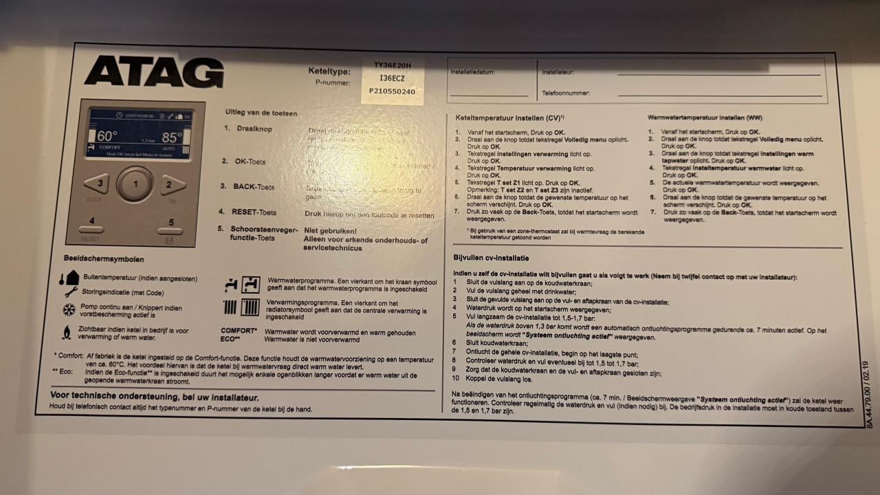 ATAG i36ECZ CV ketel