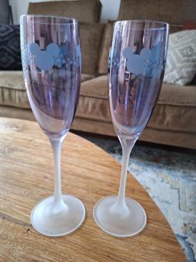 Walt Disney champagne glazen (2x)
