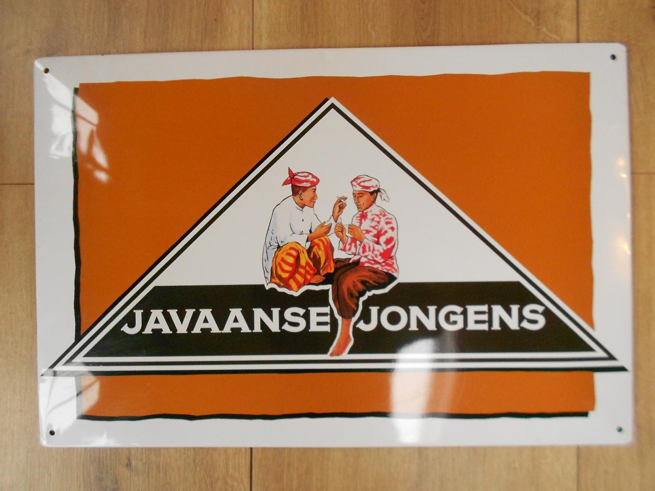Vintage reclamebord Javaanse jongens.