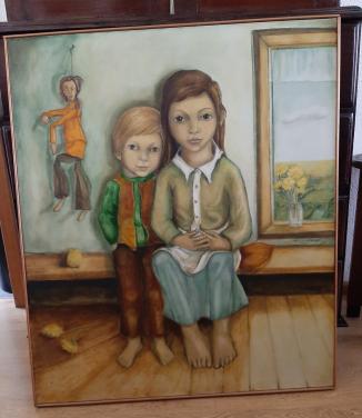 Schilderij Marja de Lange (2 kinderen)
