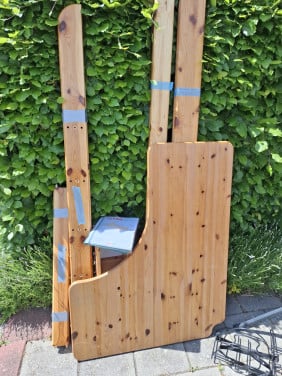 Flexa Hoogslaper met bureaublad (naturel grenen)
