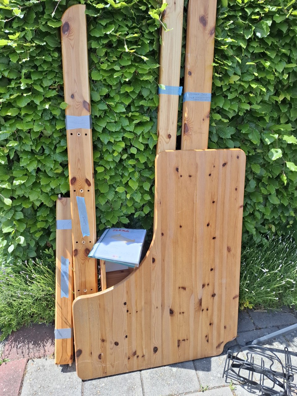 Flexa Hoogslaper met bureaublad (naturel grenen)