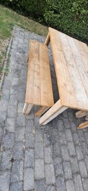 Steigerhouten tuintafel