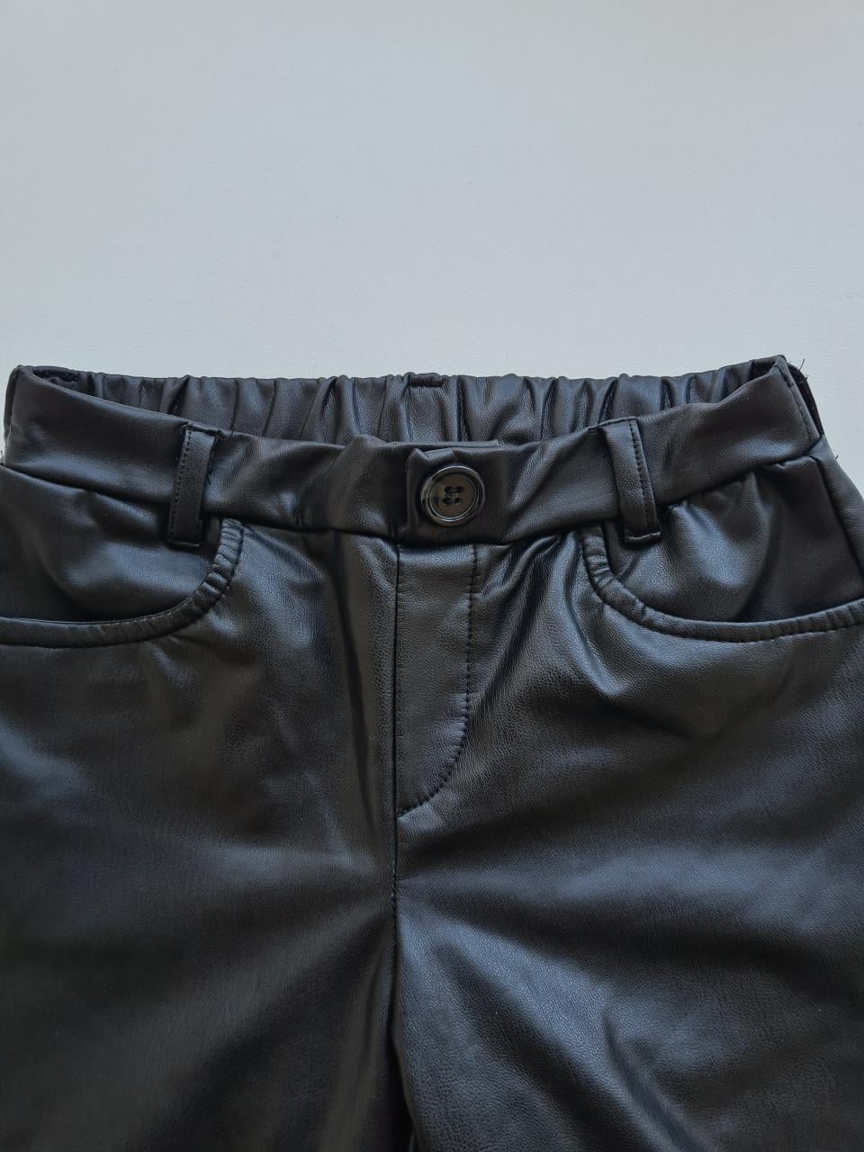 Zwarte PU  Leren Broek van Zeeman Maat 122