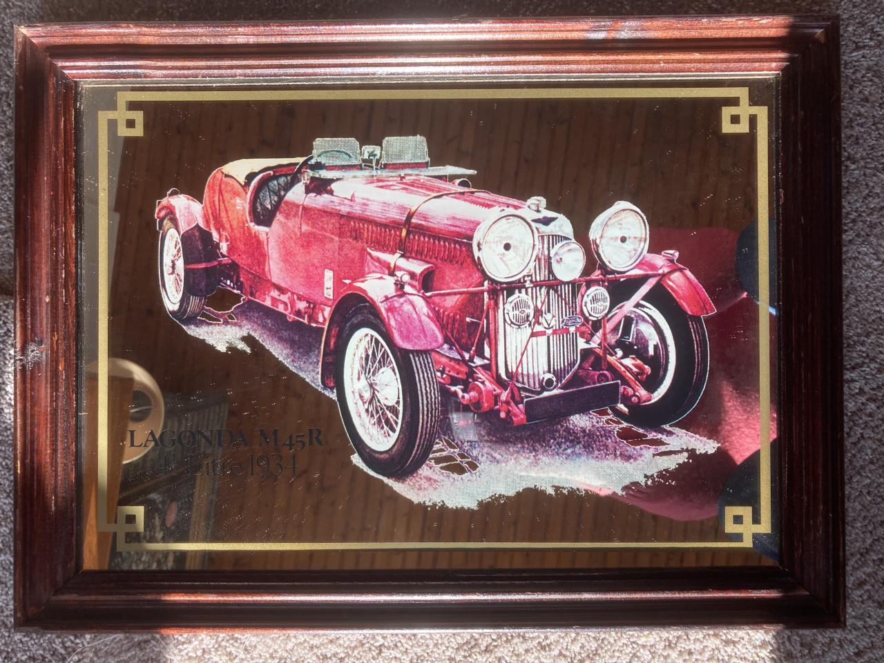 Lagonda M45R 4,5 ltr 1934 op spiegel