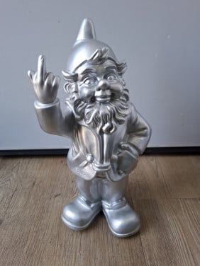 Tuinkabouter zilver