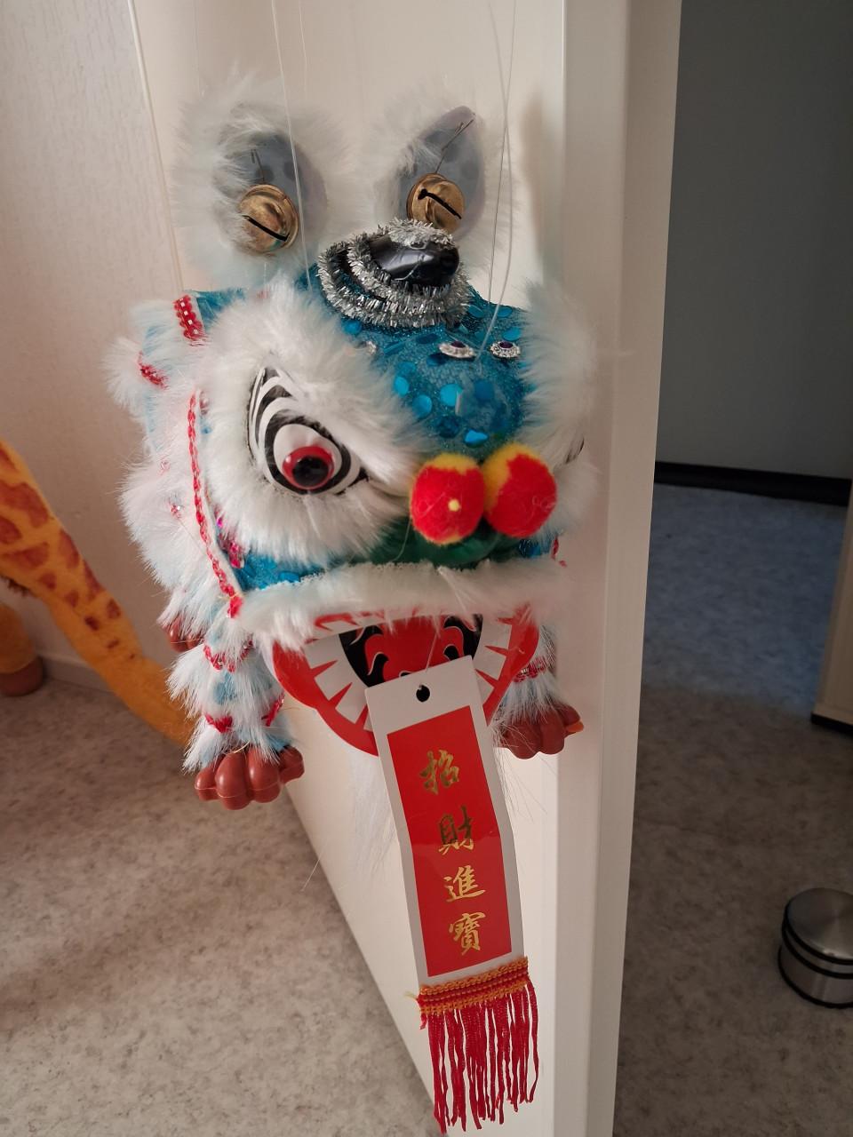 Lion dance chinees nieuwjaar marionette draak