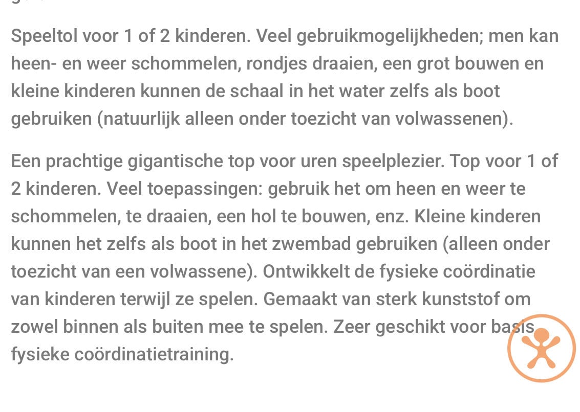 Gonge reuze spintol/ wiebeltol/ balanceerschaal