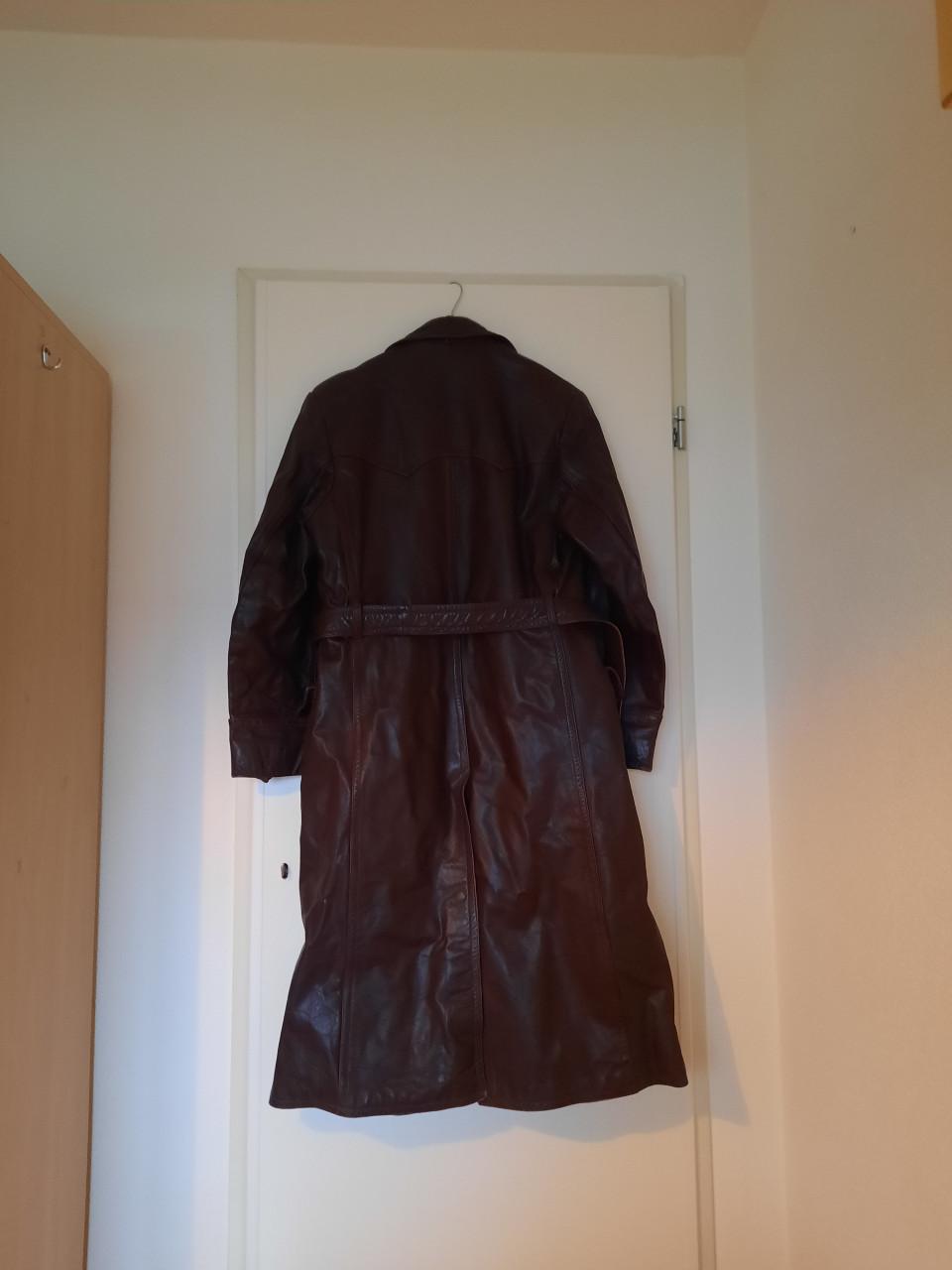 Vintage lange lederen motorjas - Gelmok