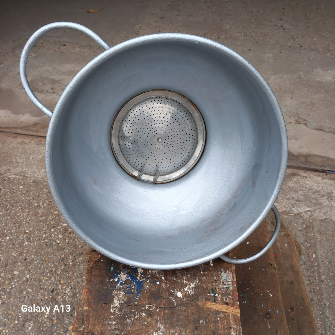 Melkzeef met R.V.S. filter 12.50 euro