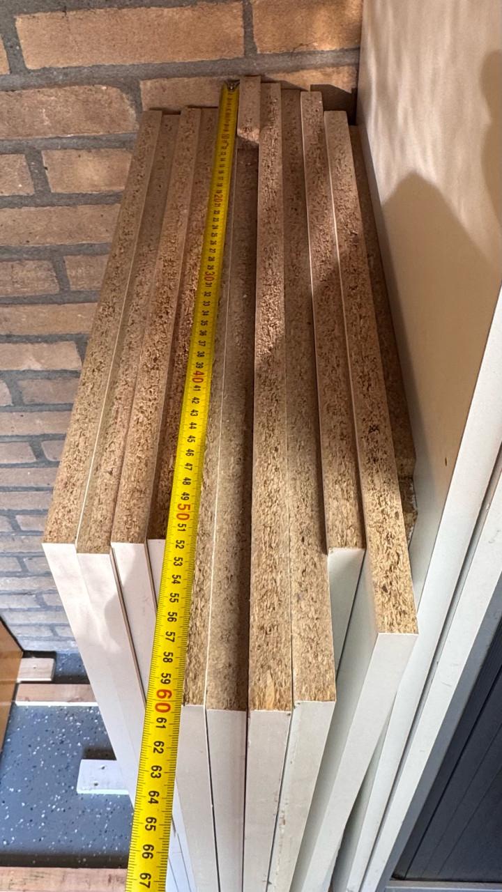 18mm spaanplaat meubelpaneel (wit), diverse maten