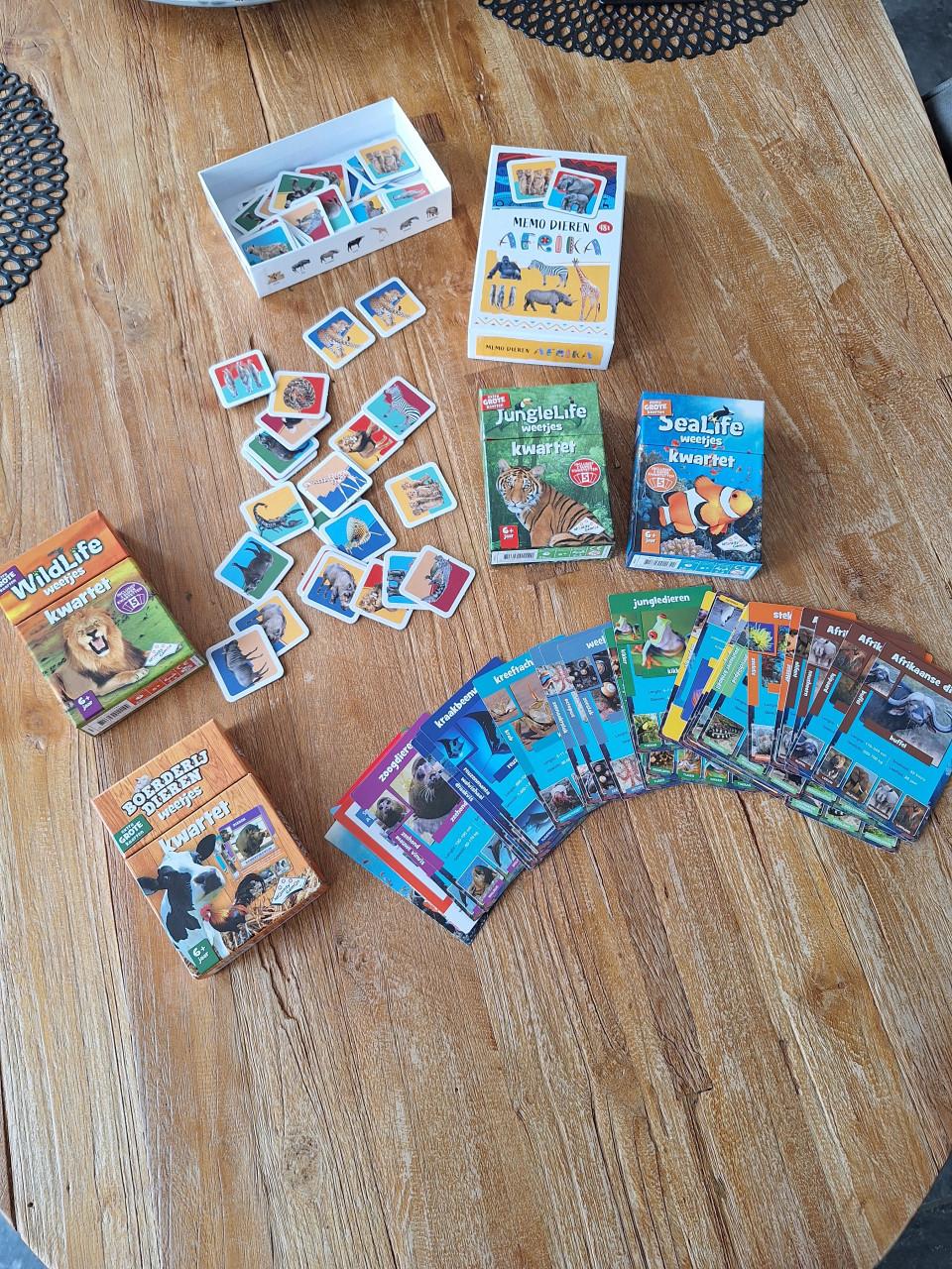 Kwartetspellen (4x) en memory spel