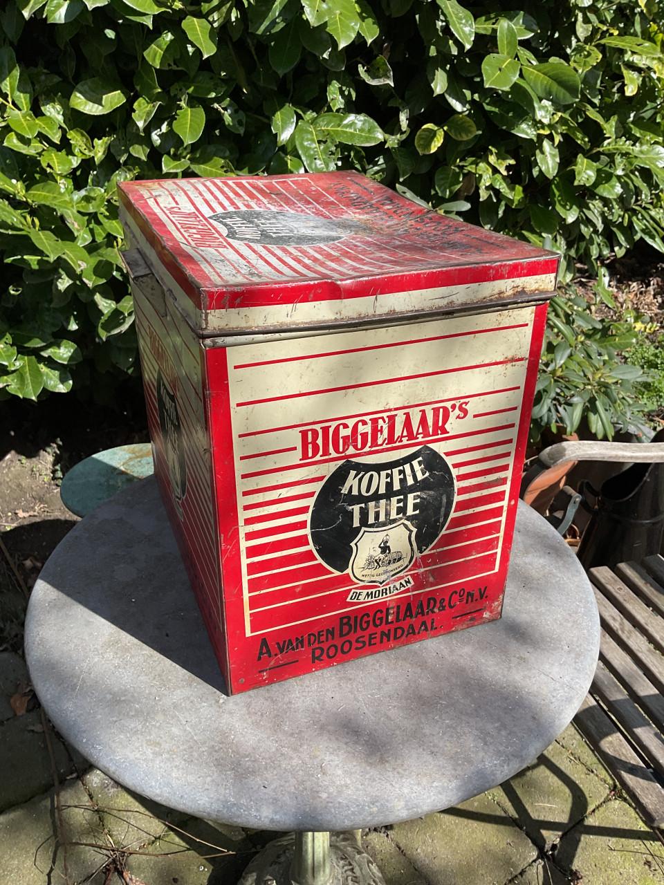 Koffie / thee blik De Biggelaar