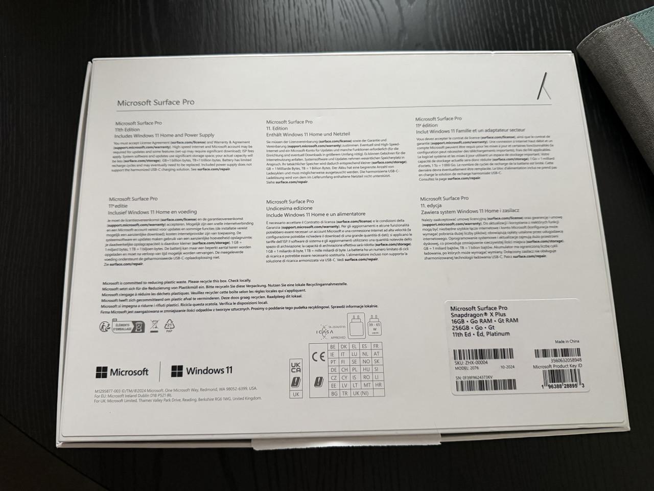 Microsoft surface pro 11 snapdragon x plus