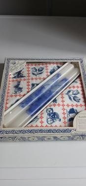 Delfs blauw kaarsen/servetten Nieuw!!