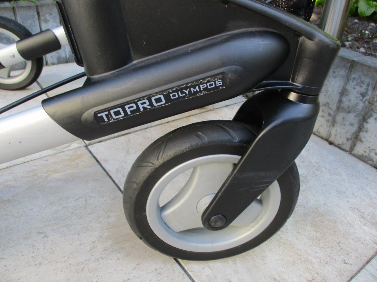 Zgan Topro OLympos  rollator met Softwielen zitje grote tas en rugleuning