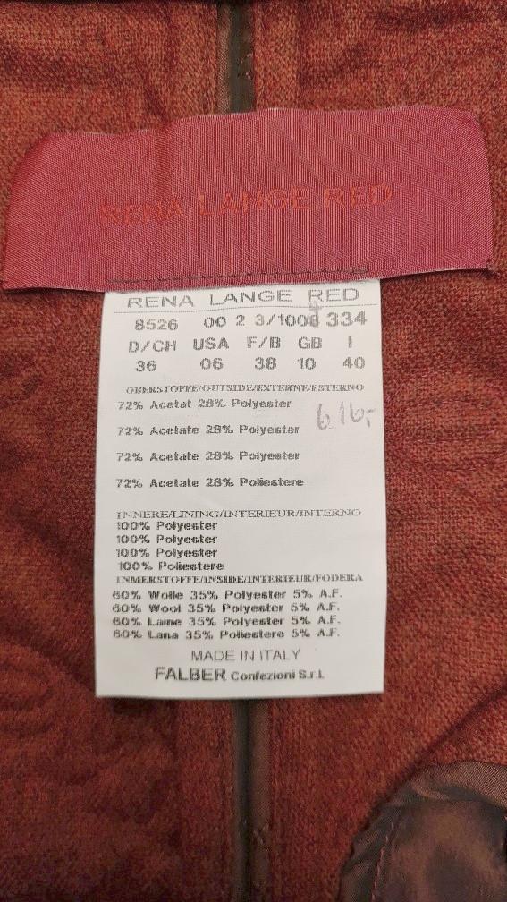 Rena Lange: Lange bordeaux jas LOVE LOVE LOVE maat 36