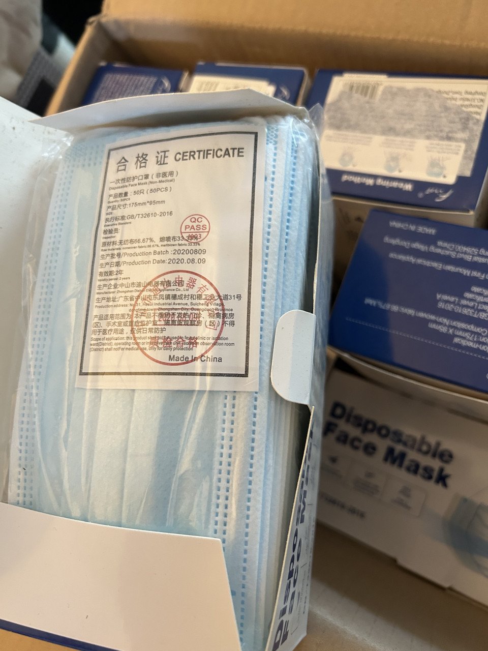450 mondkapjes (uiteraard nieuw)