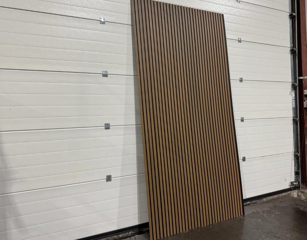 60 stuks composiet gevelpanelen teak/zwart, 290 cm, 34,8 m²