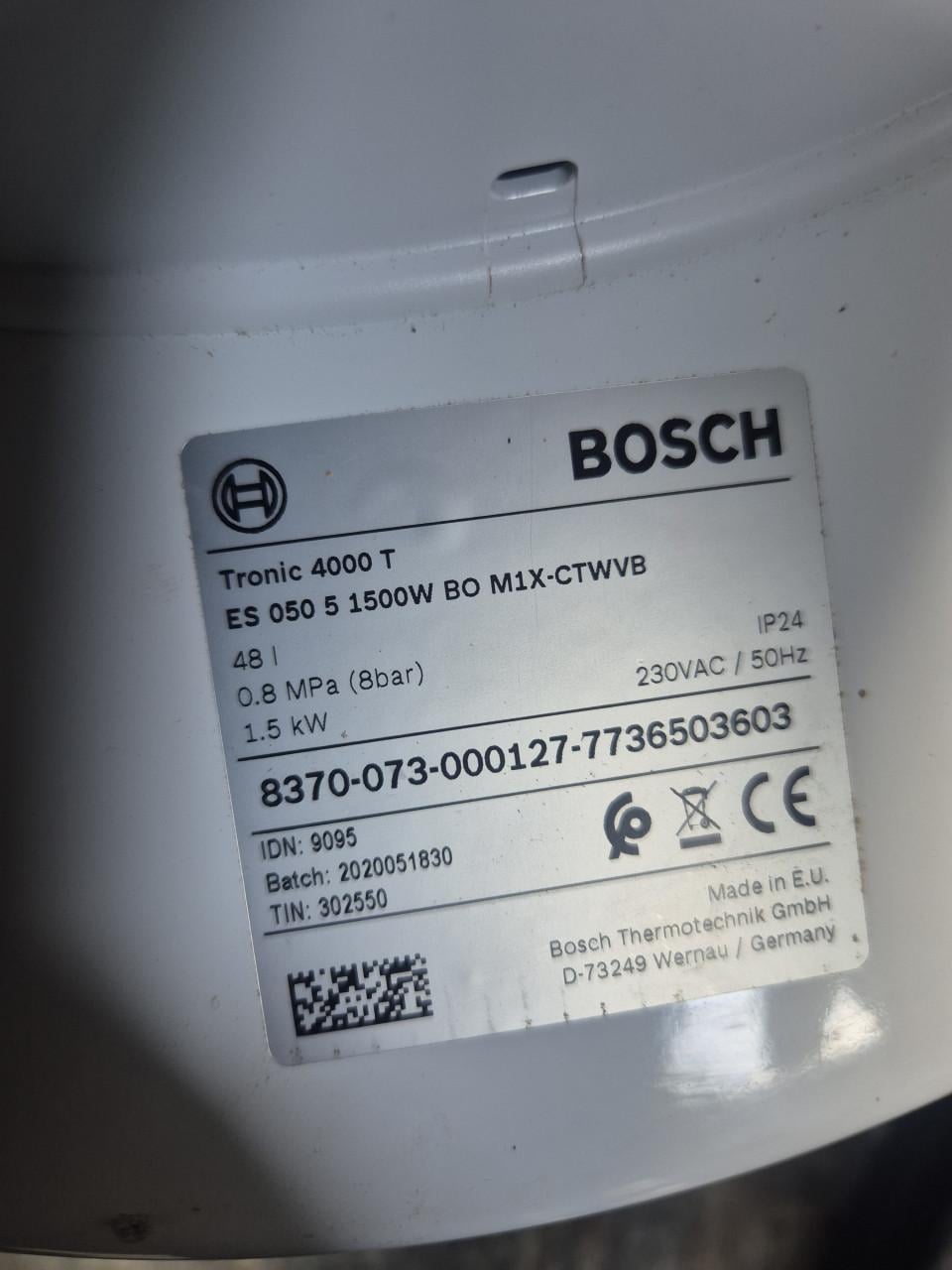 Bosch elektrische boiler 50 liter