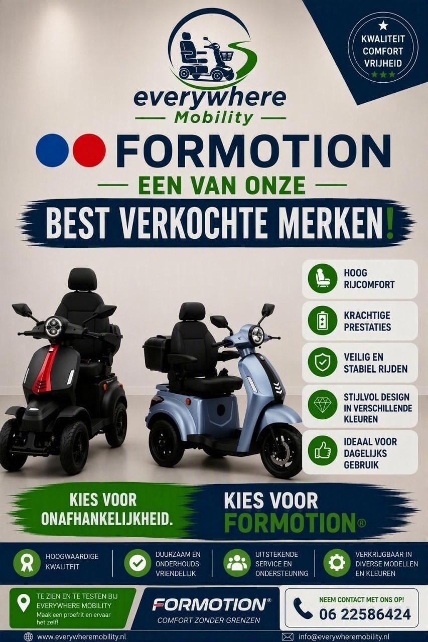 ⭐ For Motion Scootmobielen – Snel, Comfortabel en Betaalbaar