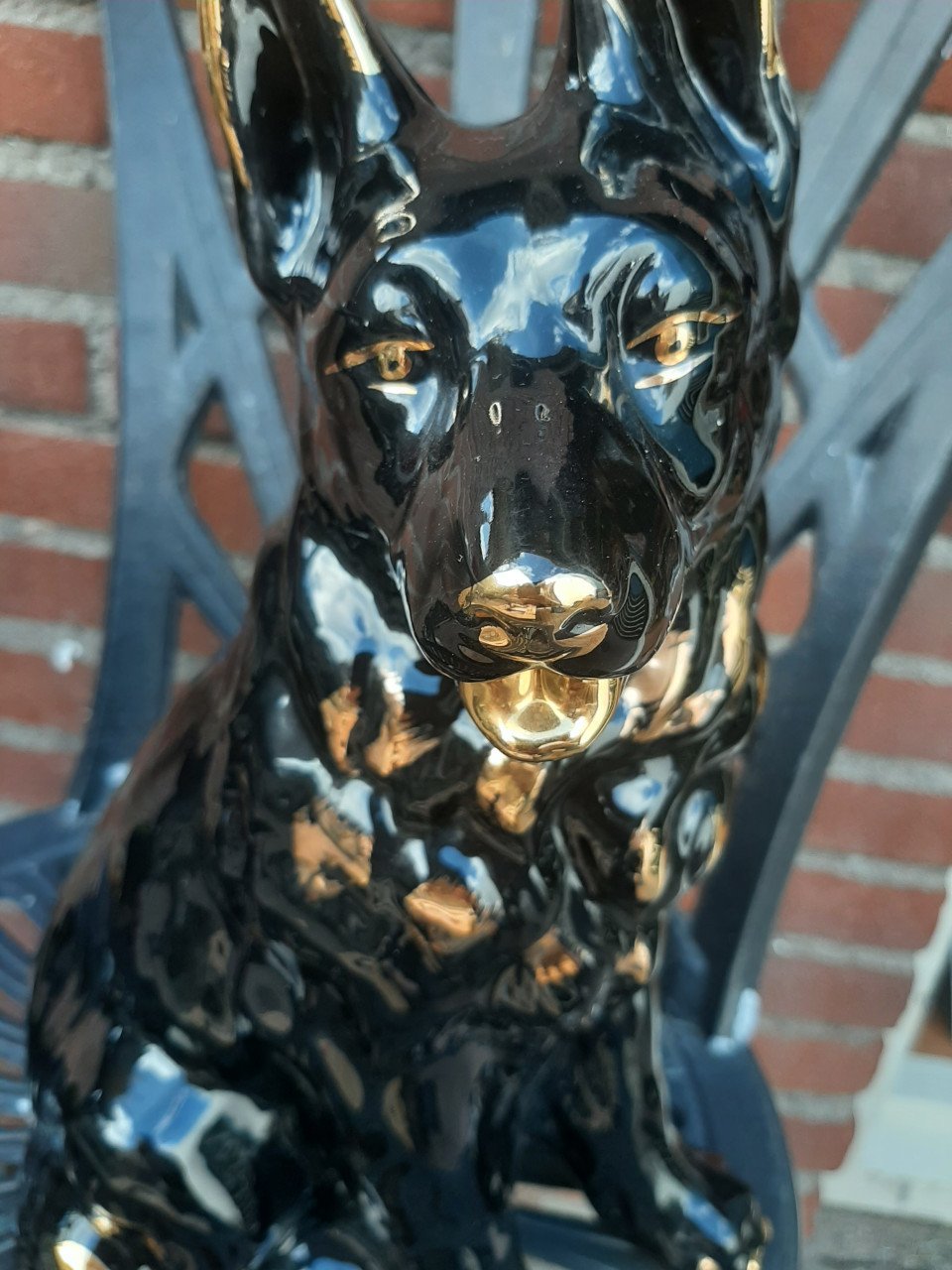 Hondenbeeld steen 34 cm