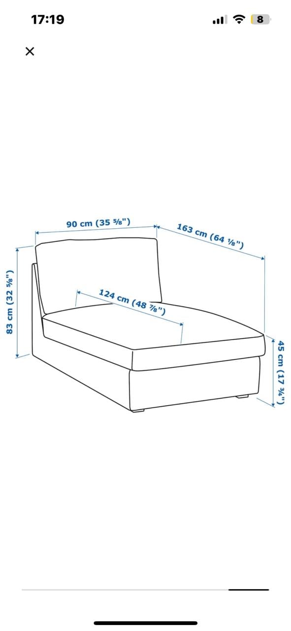 Kivik chaise longue van Ikea