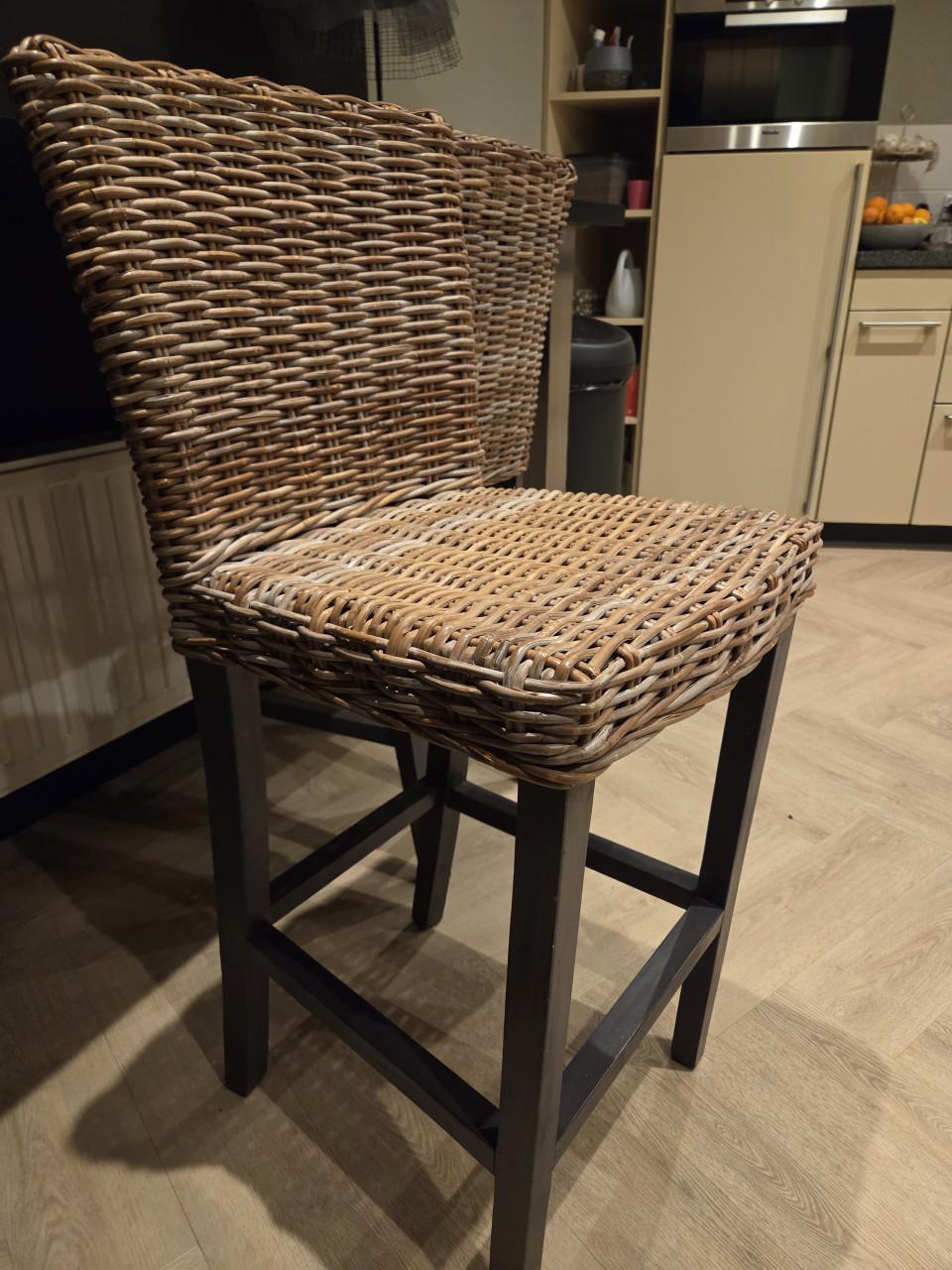 Rotan barkrukken 2 st