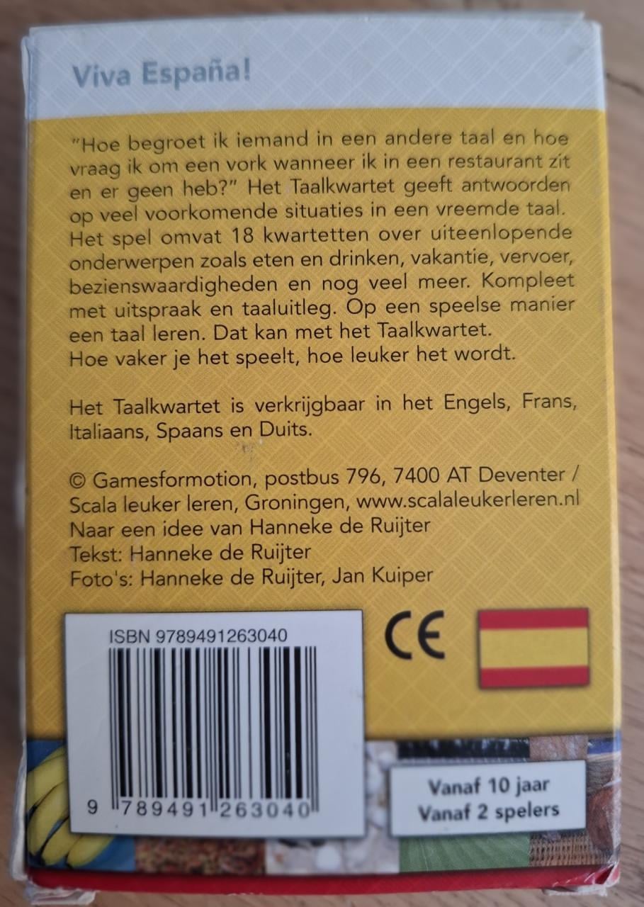 Spaans Taalkwartet, Gamesformotion, vanaf 2 spelers, 10+