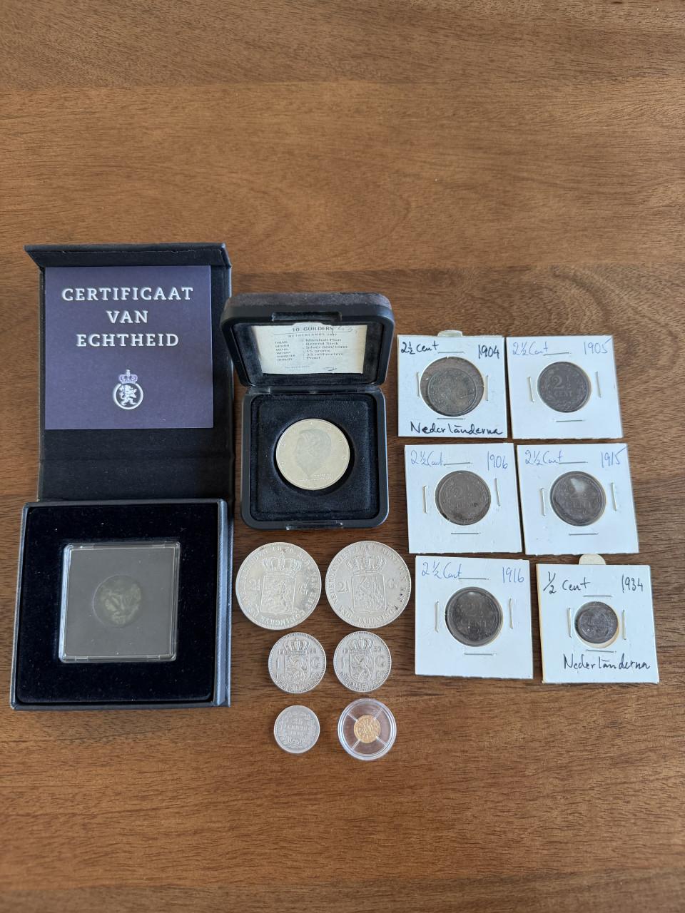 Munten Willem 2, Willem 3, VOC, Wilhelmina, Beatrix