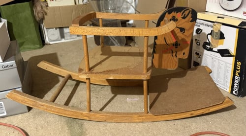 Vintage Houten hobbelpaard