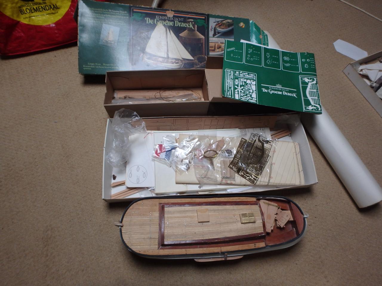 Modelbouw materiaal  Kon . Jacht  De Gouden Draeck     76 cm