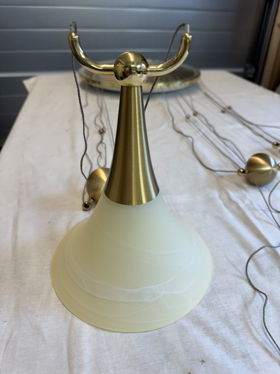 Plafondlamp met Alabaster kelken