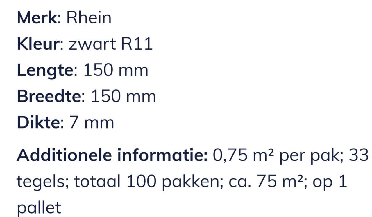 Vloertegels 15x15 merk rhein antieslip waarde R11